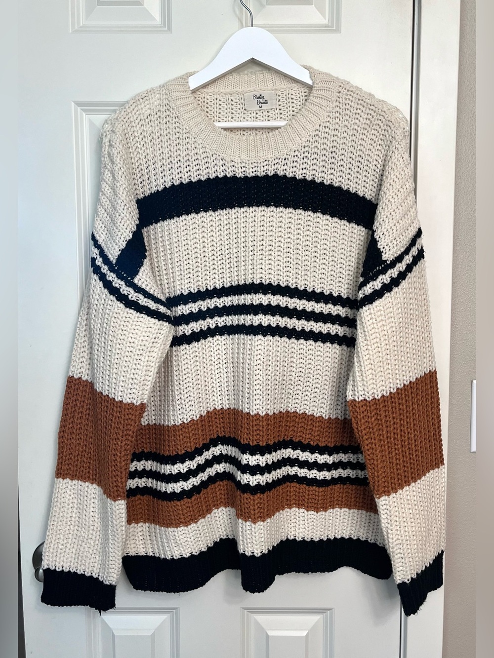 Blushing Brunette Striped Knit Sweater